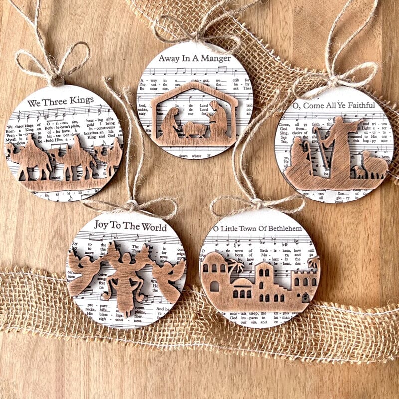 Muziekblad Kerstornament