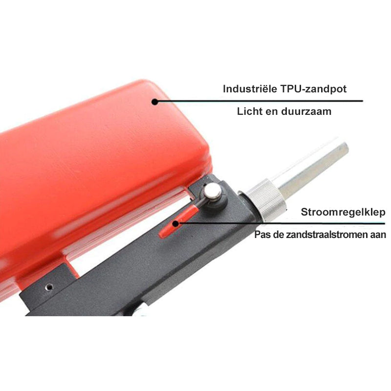 Draagbare zwaartekracht zandstraalmachine
