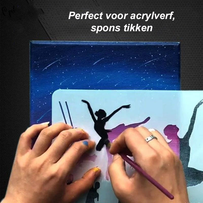 Sjablonen voor snel tekenen van stencilkunst (12 vellen / set)