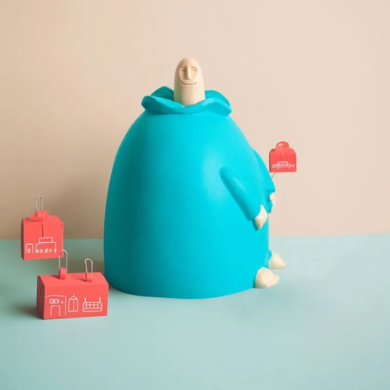 Kleine blauwe middelvingerornament