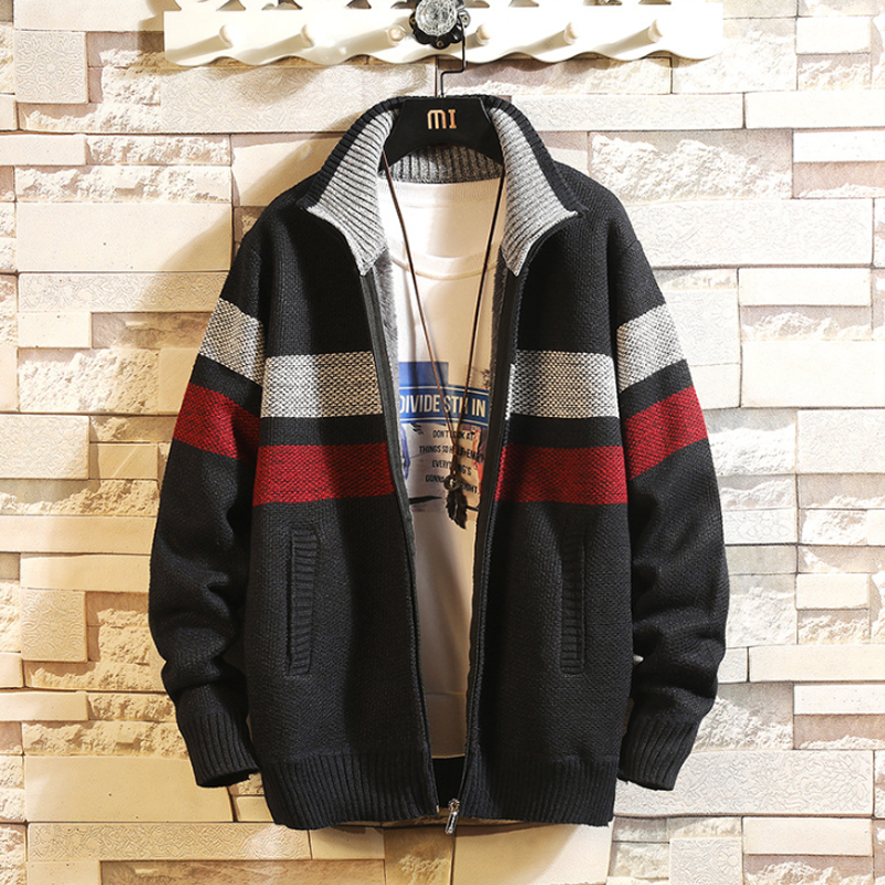 Gebreid vest van fleece met volledige rits voor heren
