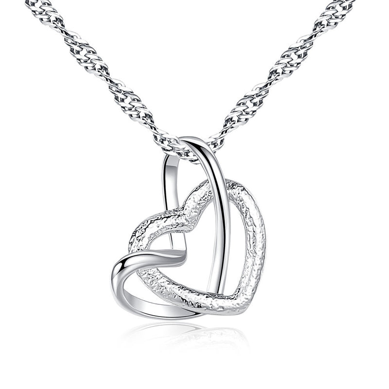 Frosted Dubbele Hart Ketting