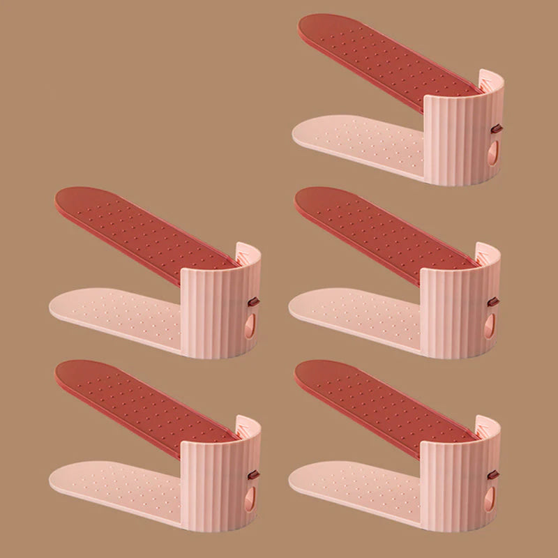 Dubbellaags verstelbaar schoenenrek