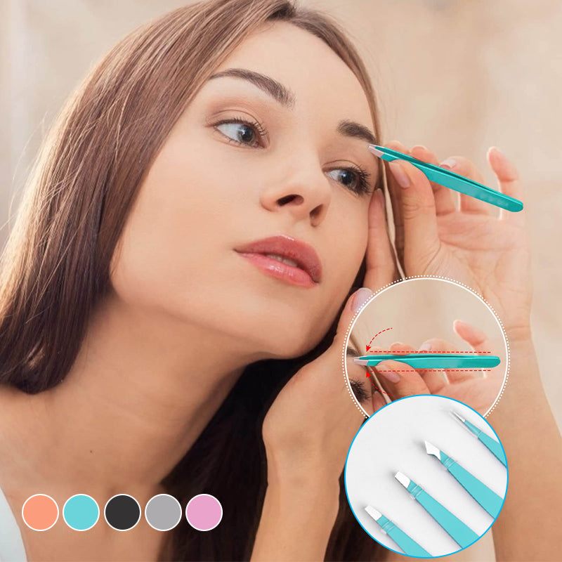 Multifunctionele roestvrijstalen wenkbrauwpincetset