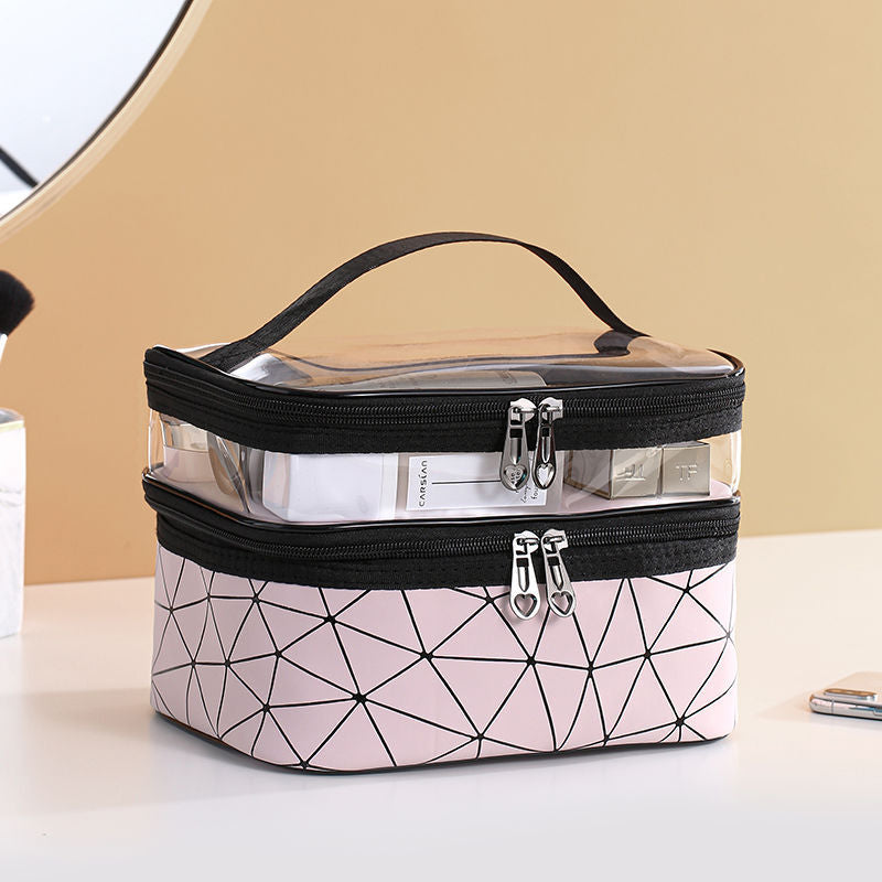 Dubbellaagse make-up tas