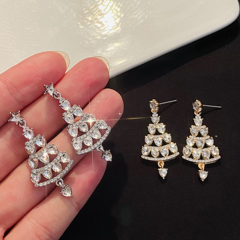 Sprankelende kerstboom oorbellen