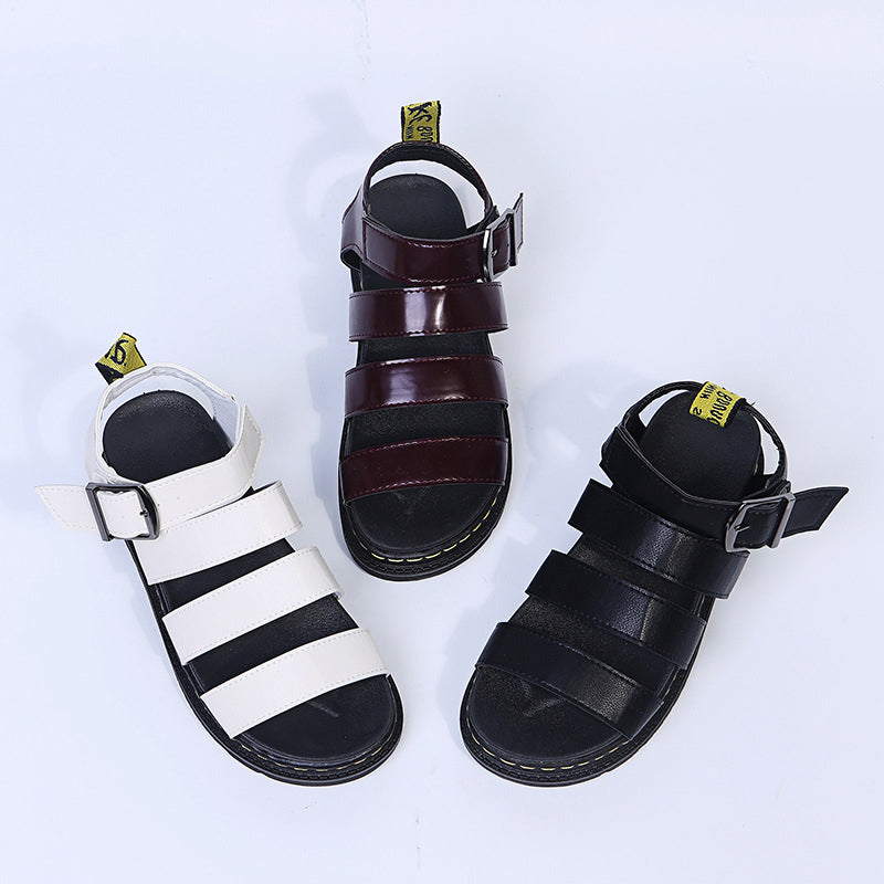 Platform zomersandalen met open teen en dikke zolen