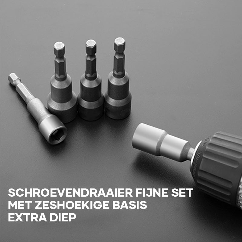 Extra diepe zeskantige bitdopboutmoersleutelbitset