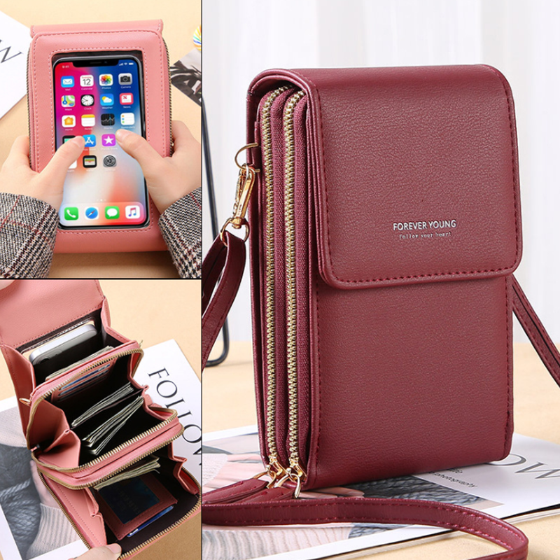Crossbody-telefoontas met touchscreen met grote capaciteit