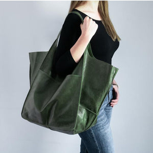 Leren handtassen met grote capaciteit voor dames