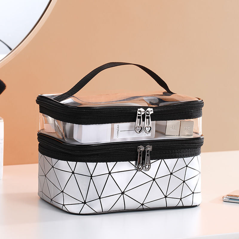 Dubbellaagse make-up tas