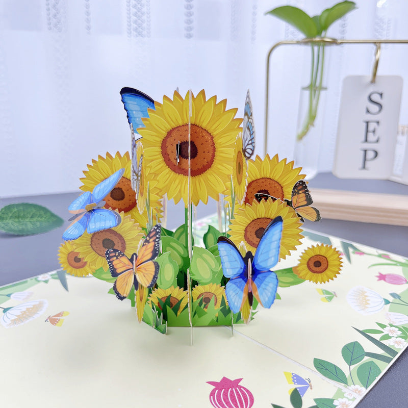 3D Handmade Flower Greeting3D handgemaakte bloem wenskaart Card