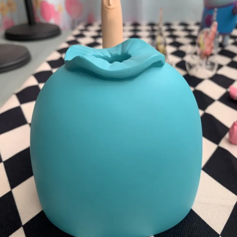 Kleine blauwe middelvingerornament