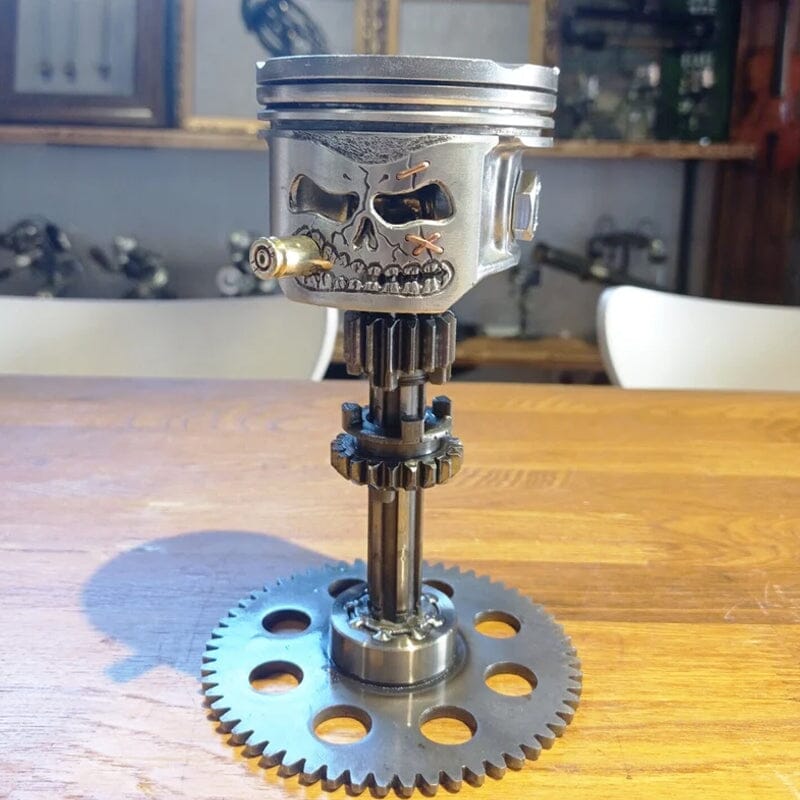 Zuiger Schedel Gezicht Sculptuur