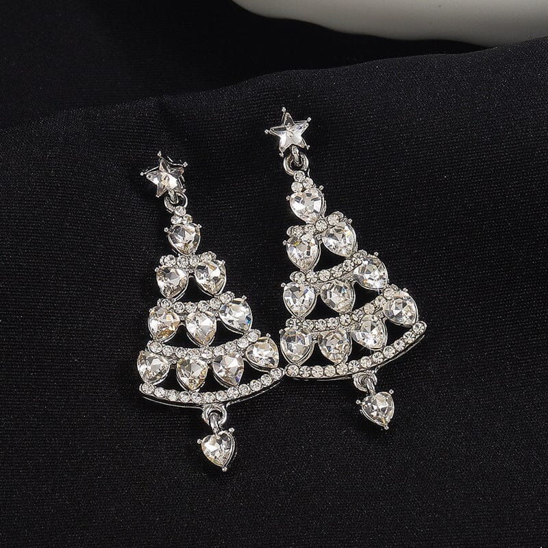 Sprankelende kerstboom oorbellen