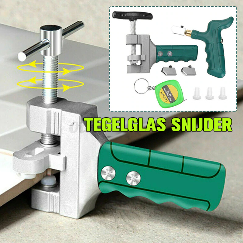 Gereedschap set voor het snijden van glazen tegels
