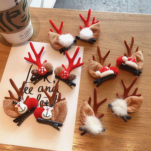 Kerstmis Nieuw gewei pluche haarspelden