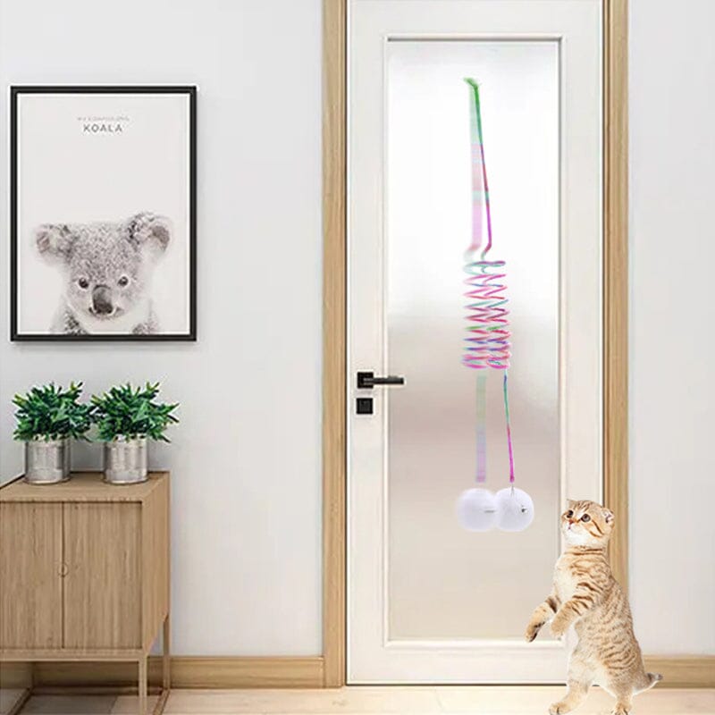 Hangend lente pluche kattenspeeltje
