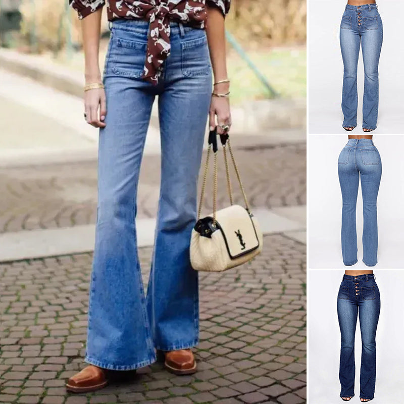 Flare-jeans met hoge taille