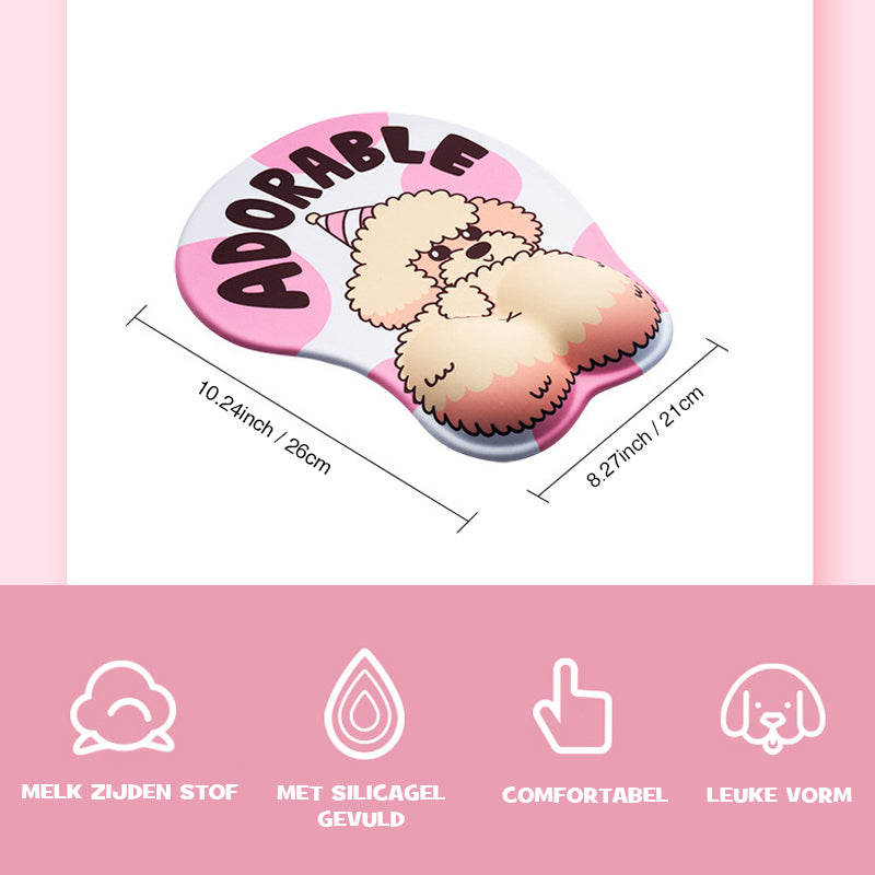 3D-muismat voor honden met polssteun