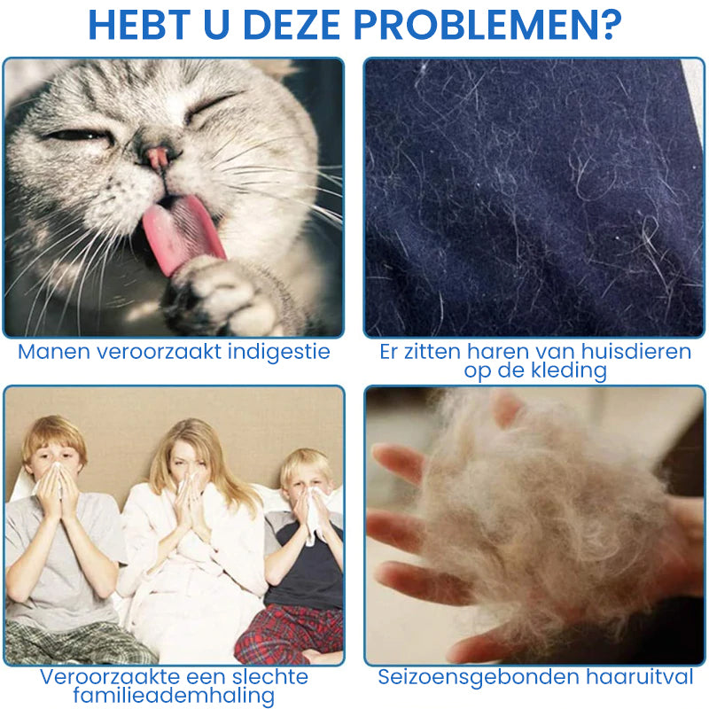 Handschoen voor het verwijderen van haren voor huisdieren