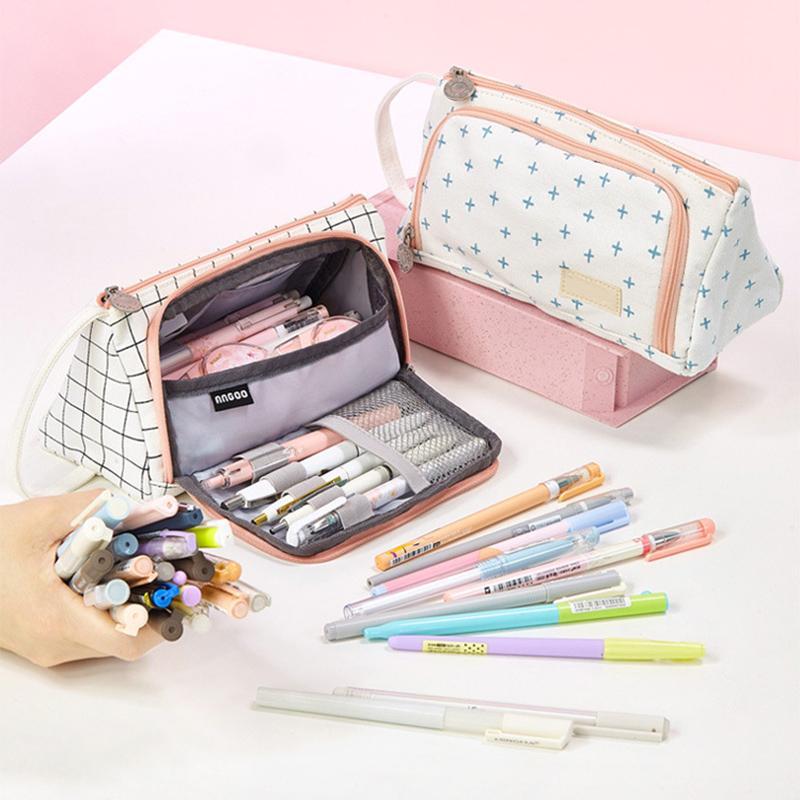 Grote etui van canvas