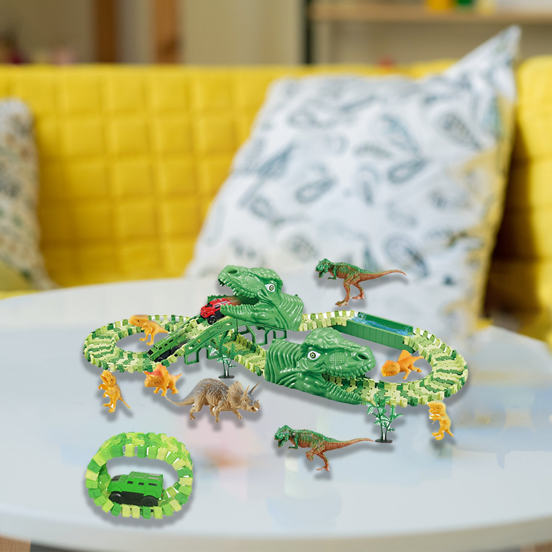 De supercoole dinosaurus racebaan