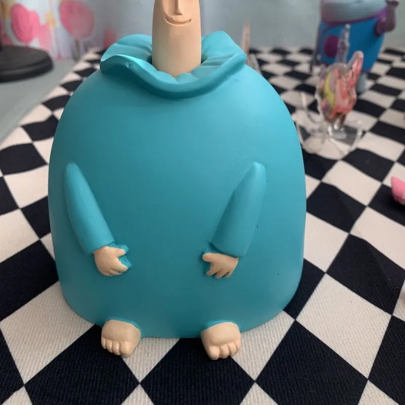 Kleine blauwe middelvingerornament