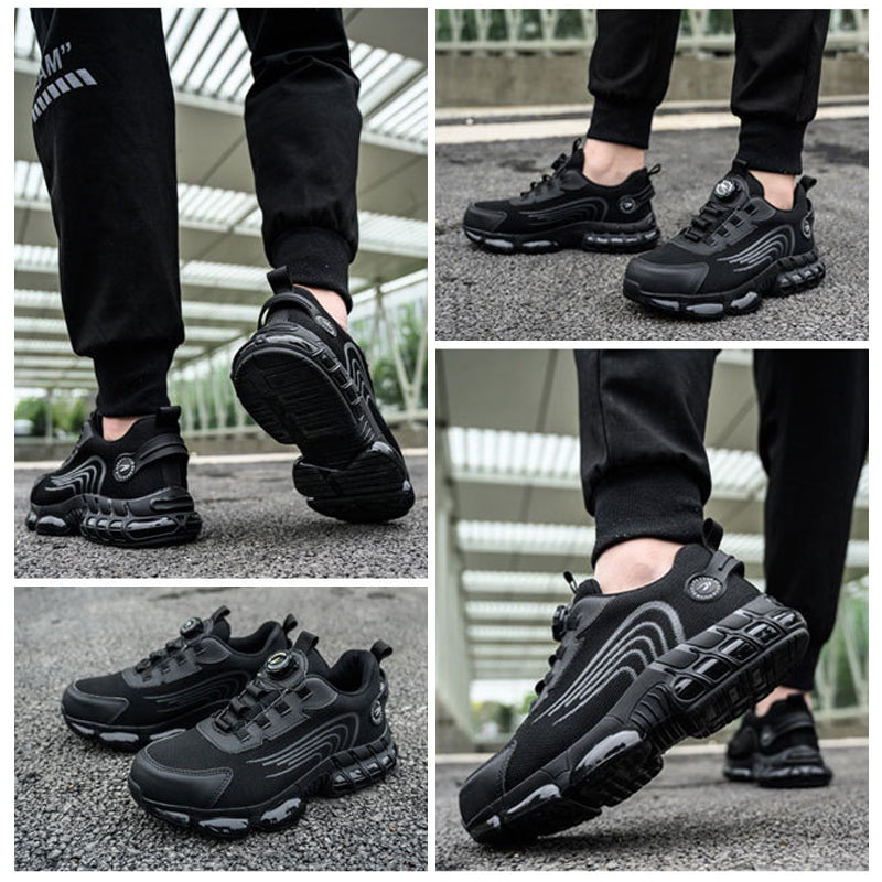 Beschermende veiligheidssneakers met stalen neus en draaigesp