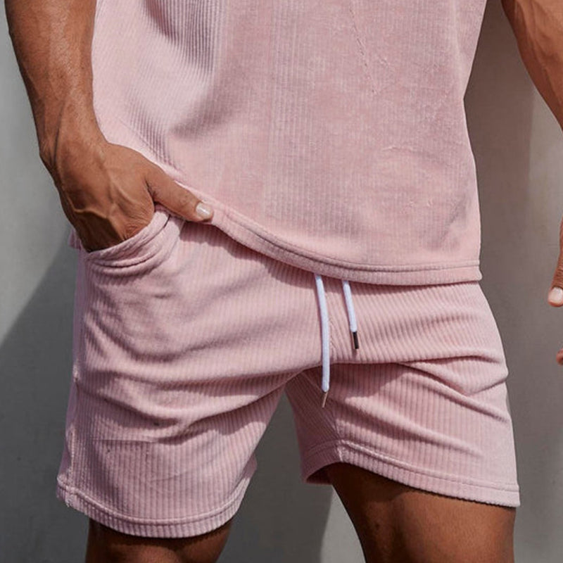 Eenvoudige herenshort van corduroy