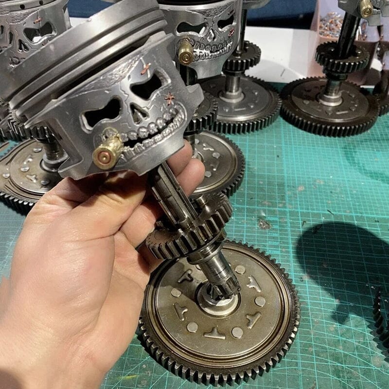 Zuiger Schedel Gezicht Sculptuur