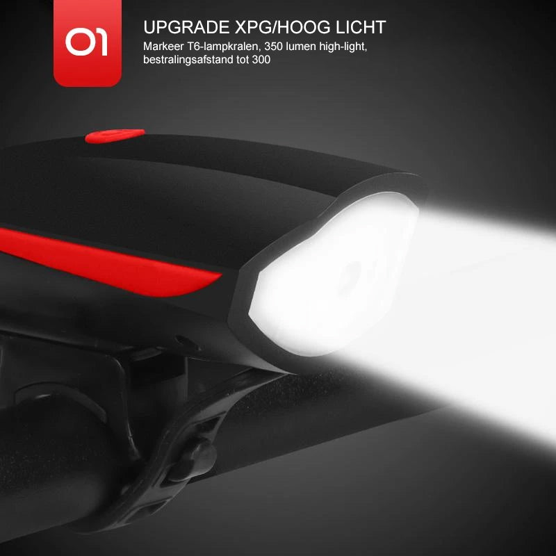 Fiets USB-oplaadhoorn voorlicht