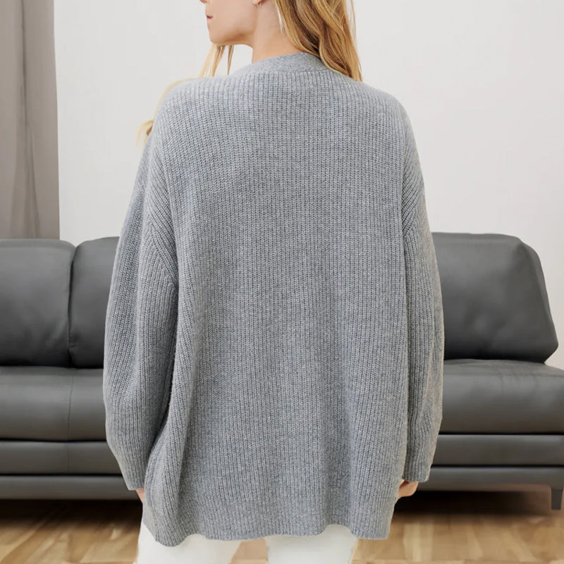 Casual Solid Color Sweaters Cardigan