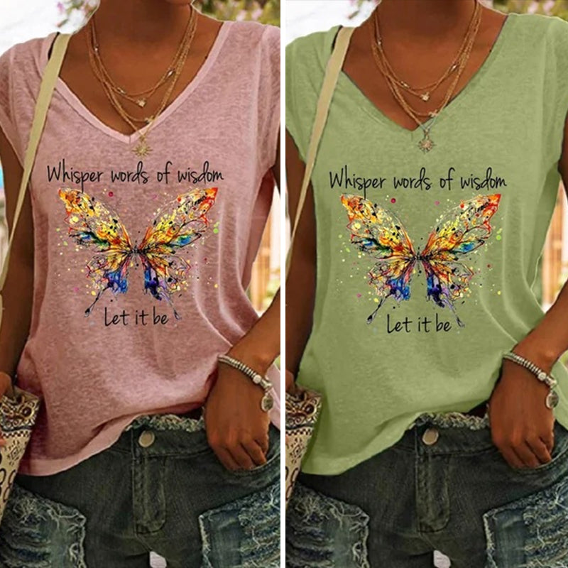 T-shirt met vlinderprint