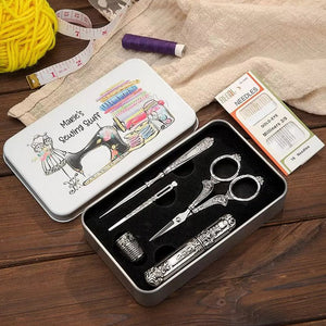 Europese antieke vintage naai dozen set