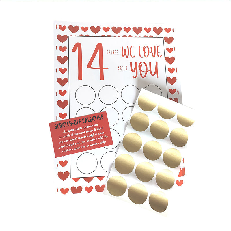 Valentijn krasafdruk