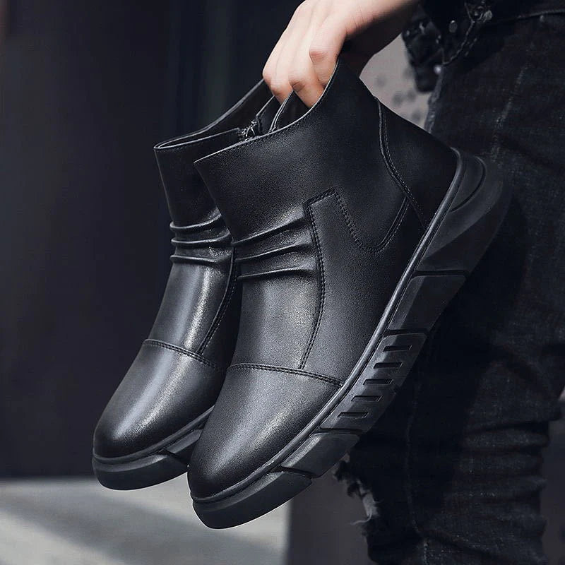 High-top leren Martin-laarzen in Britse stijl voor heren