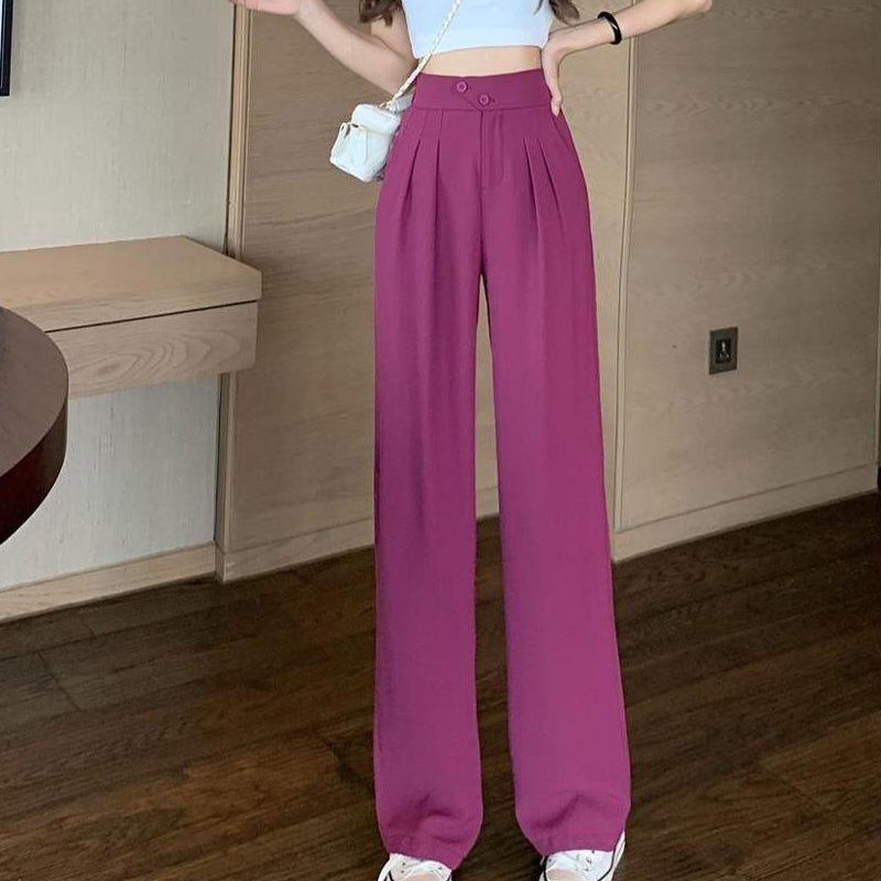 Casual broek met hoge taille