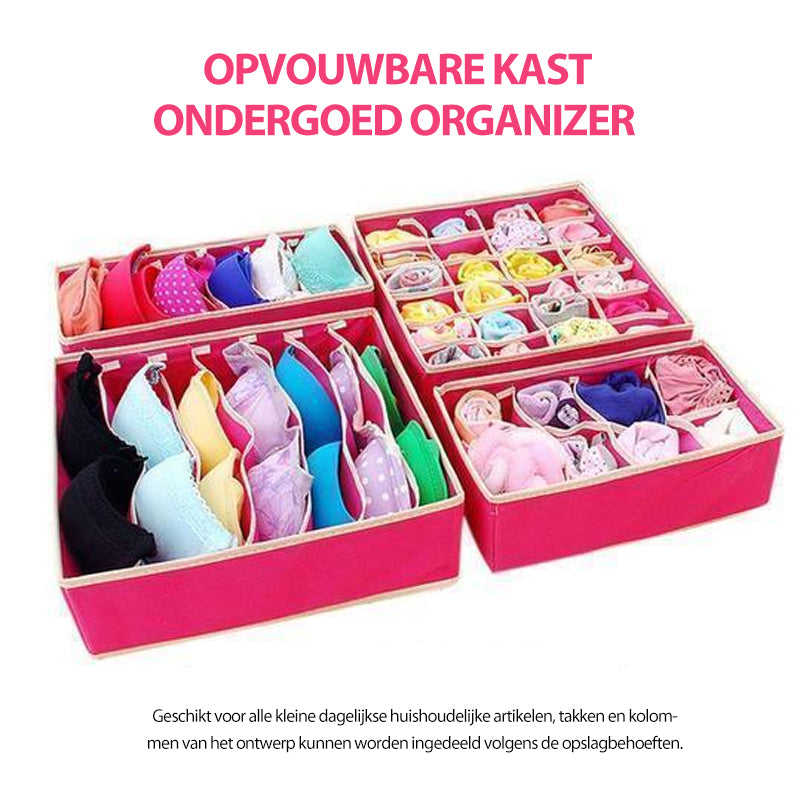 Opvouwbare kastondergoedorganizer (4 foto's / 1 set)