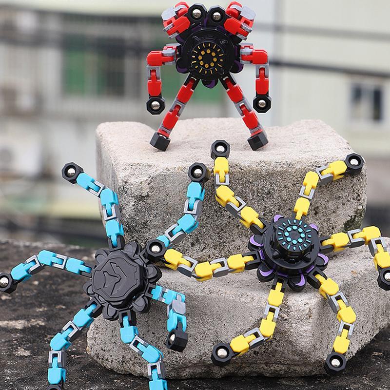 Fidget spinner with suction cup
