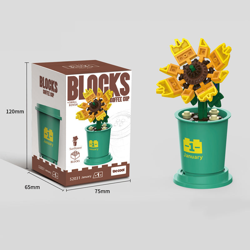 Koffiekopjes planten potblokken
