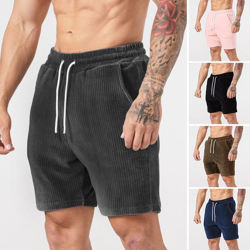 Eenvoudige herenshort van corduroy