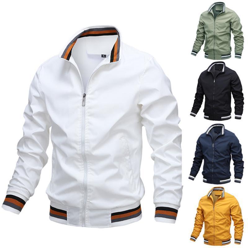 Casual jack voor heren in effen kleur