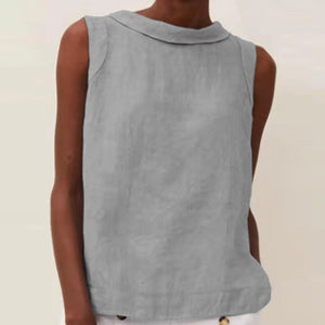 Casual mouwloze tanktop in effen kleur