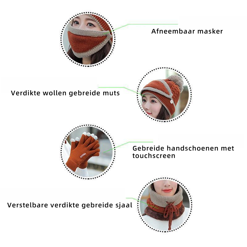 Set wintersjaals voor dames
