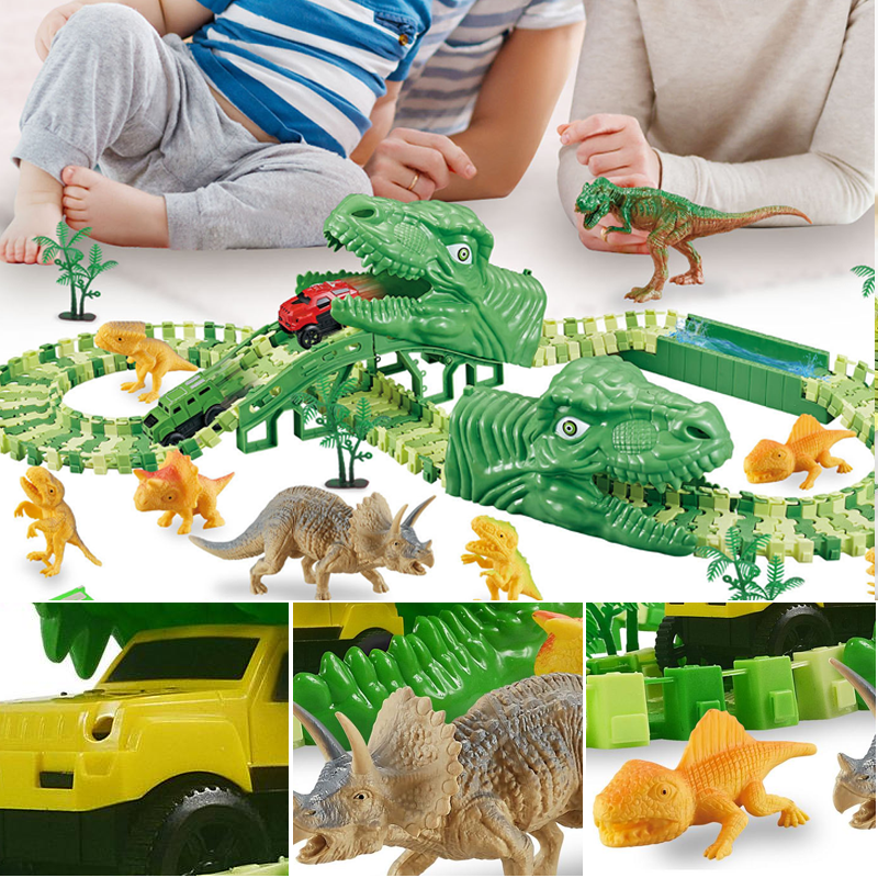 De supercoole dinosaurus racebaan