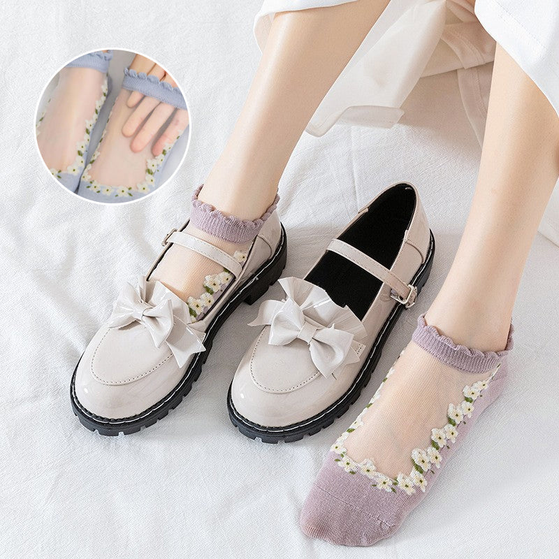 Zomer bloemen ademende sokken