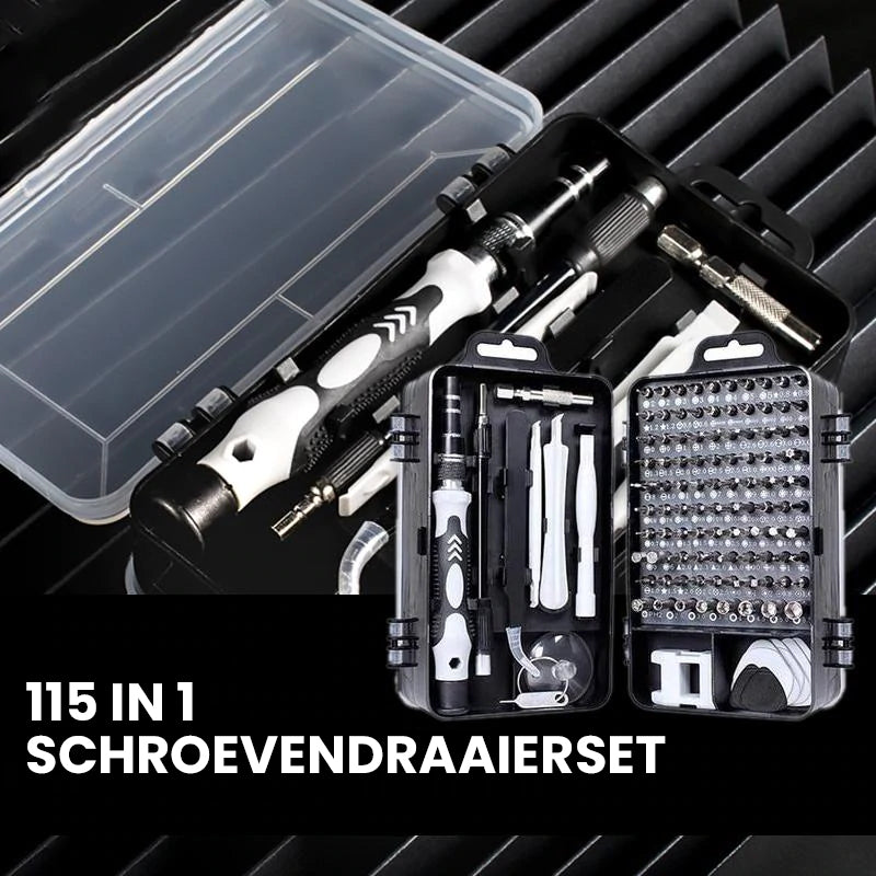 Multifunctionele extra harde 115 in 1 schroevendraaierset