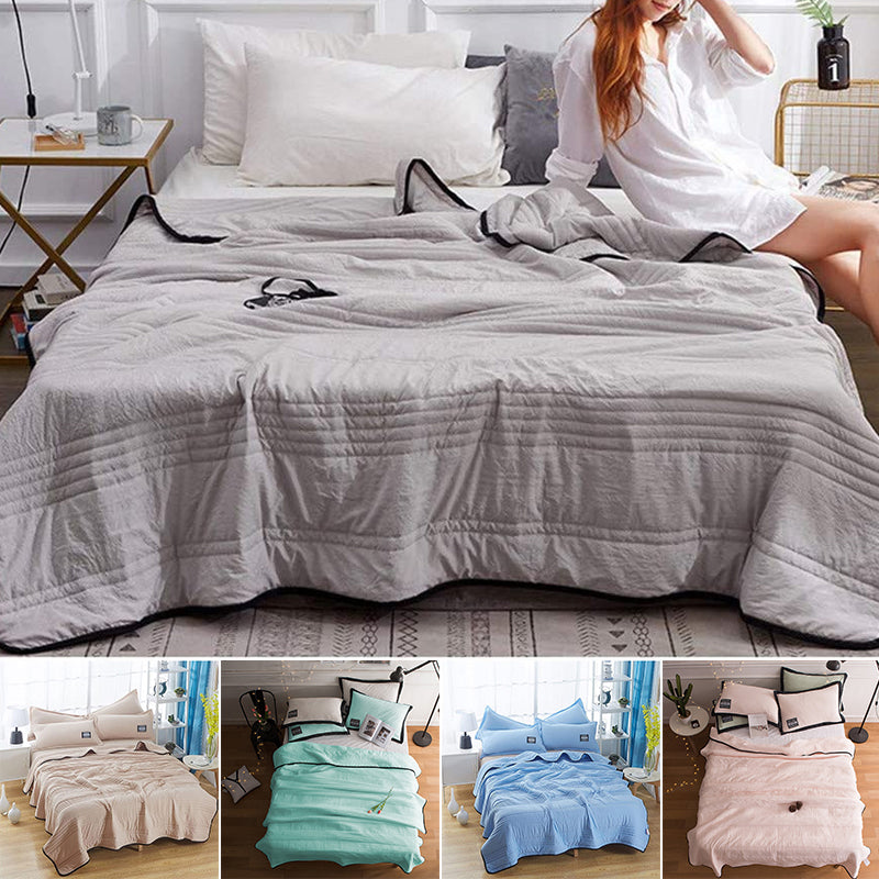 Zomerdekbed in effen kleur