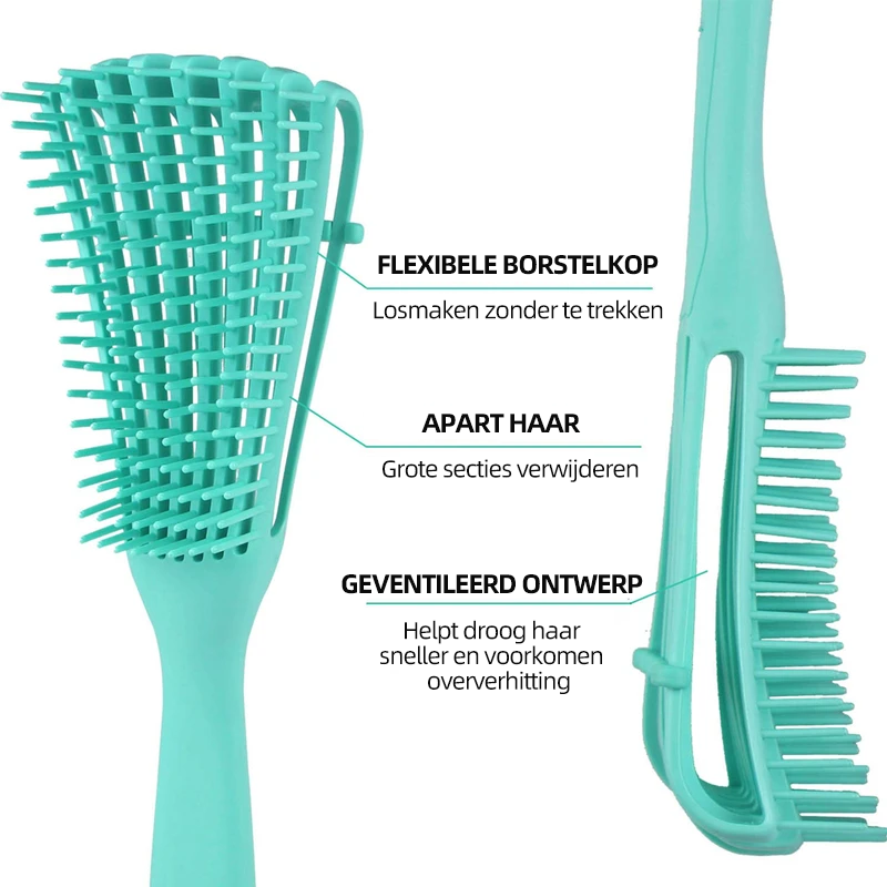 Haarborstel voor steil en krullend haar